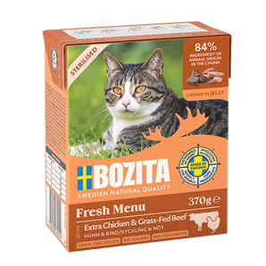 Bozita Tetra Sterilised Häppchen mit Huhn & Rind in Gelee