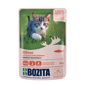 Bozita Pouch Häppchen Lachs für Kitten in Soße