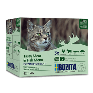 Bozita Pouch Häppchen Meat&Fish Gelee 12*85g