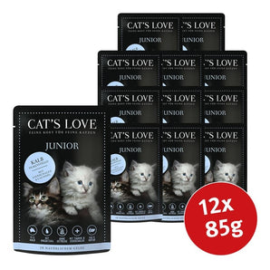Cat's Love JUNIOR KALB PUR mit Eierschalen & Lachsöl