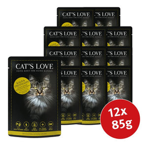 Cat's Love ADULT MIX KALB & TRUTHAHN mit Katzenminze&Leinöl