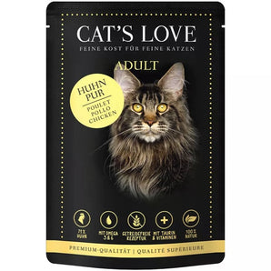 Cat's Love ADULT HUHN PUR mit Leinöl & Brennessel