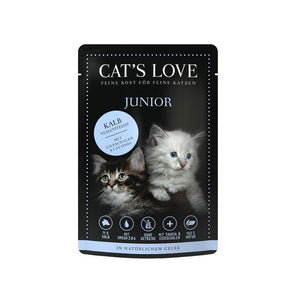 Cat's Love JUNIOR KALB PUR mit Eierschalen & Lachsöl