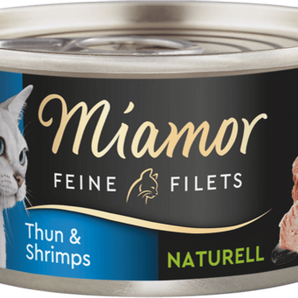 Miamor Feine Filets Naturelle Thunfisch + Shrimps