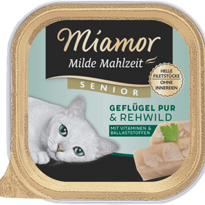 Miamor Milde Mahlzeit SENIOR Geflügel Pur & Rehwild