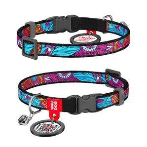 Katzenhalsband Collar Nylon WAUDOG "Summer" mit QR-Pass