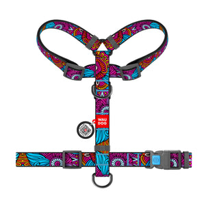 Hunde-H-Geschirr Collar WAUDOG Nylon "Summer" mit QR-Pass