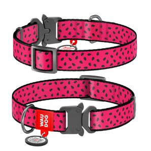 Halsbänder Collar Nylon WAUDOG "Watermelon" mit QR-Pass