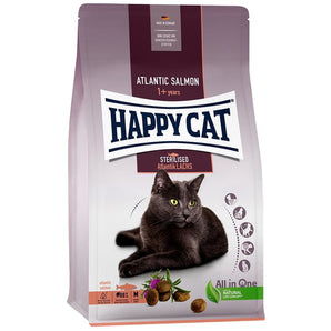 Happy Cat Sterilised Adult  Atlantik-Lachs/Streunerkatzen. Das gewählte Produkt ist nur für Streunerkatzen Hilfe verfügbar.