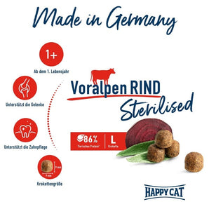 Happy Cat Sterilised Adult  Voralpen-Rind