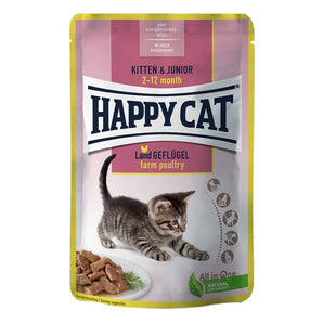 Happy Cat Meat in Sauce Kitten & Junior Land-Geflügel