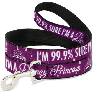Buckle-Down Führleine "I'M 99.9% SURE I'M A DISNEY PRINCESS"