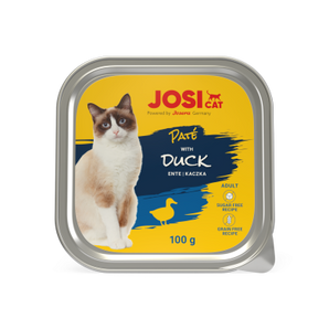 JosiCat Paté with Duck/Streunerkatzen. Das gewählte Produkt ist nur für Streunerkatzen Hilfe verfügbar.