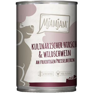 MjAMjAM leckere Mahlzeiten kulinarischer Hirsch+Wildschwein an Preiselbeeren