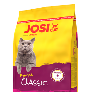 JosiCat Sterilised Classic/Streunerkatzen. Das gewählte Produkt ist nur für Streunerkatzen Hilfe verfügbar.