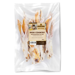Wolfsblut Kauartikel High Country Kaninchenohren mit Fell 200g.